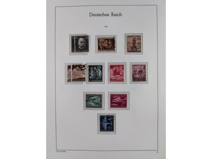 1872/1945, gestempelte Sammlung ab Brustschilde, mit vielen 5 M. Werten, Zeppelinen, Blocks und Dienstmarken, meist gute Erha