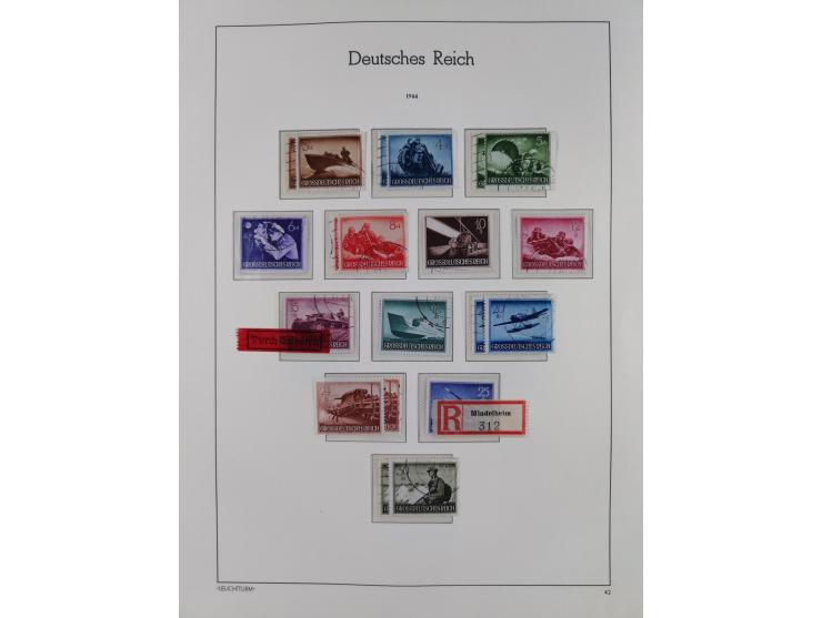 1872/1945, gestempelte Sammlung ab Brustschilde, mit vielen 5 M. Werten, Zeppelinen, Blocks und Dienstmarken, meist gute Erha