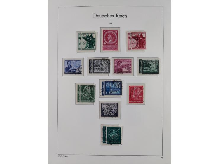 1872/1945, gestempelte Sammlung ab Brustschilde, mit vielen 5 M. Werten, Zeppelinen, Blocks und Dienstmarken, meist gute Erha