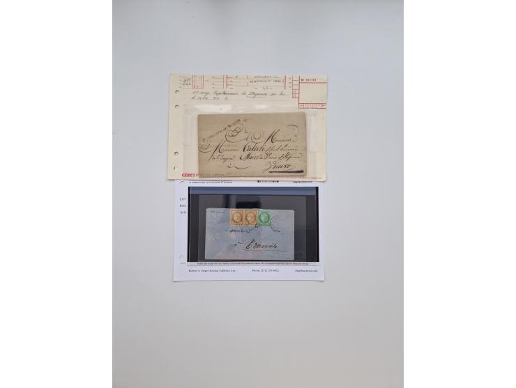 1812/1936, 58 covers and cards, some better frankings and usages throughout, noted a fine section of French Colonies and mari