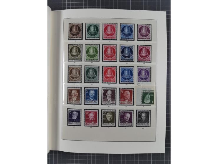 1948/90, postfrische, in den Hauptnummern augendscheinlich komplette Sammlung, Aufdruckwerte sign. und Block 1 mit Fotoattest