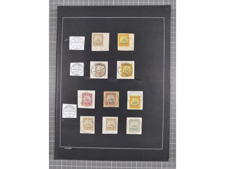 1898/1914 (ca.), Abong-Mbang bis Viktoria, interessante gestempelte Sammlung mit 31 Briefen und Karten mit besseren Stempeln 