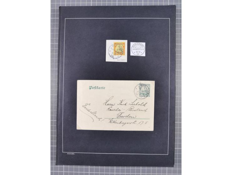1898/1914 (ca.), Abong-Mbang bis Viktoria, interessante gestempelte Sammlung mit 31 Briefen und Karten mit besseren Stempeln 