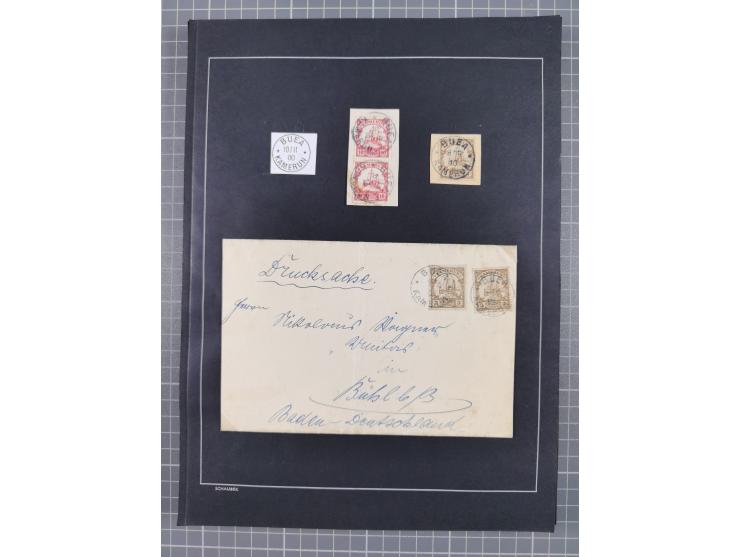 1898/1914 (ca.), Abong-Mbang bis Viktoria, interessante gestempelte Sammlung mit 31 Briefen und Karten mit besseren Stempeln 