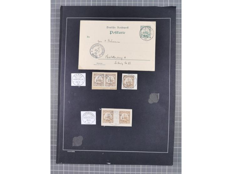 1898/1914 (ca.), Abong-Mbang bis Viktoria, interessante gestempelte Sammlung mit 31 Briefen und Karten mit besseren Stempeln 