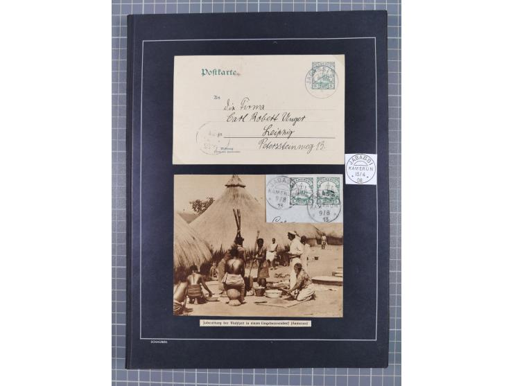 1898/1914 (ca.), Abong-Mbang bis Viktoria, interessante gestempelte Sammlung mit 31 Briefen und Karten mit besseren Stempeln 