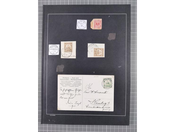 1898/1914 (ca.), Abong-Mbang bis Viktoria, interessante gestempelte Sammlung mit 31 Briefen und Karten mit besseren Stempeln 