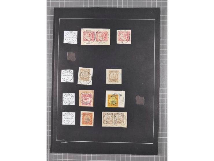 1898/1914 (ca.), Abong-Mbang bis Viktoria, interessante gestempelte Sammlung mit 31 Briefen und Karten mit besseren Stempeln 