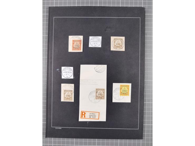 1898/1914 (ca.), Abong-Mbang bis Viktoria, interessante gestempelte Sammlung mit 31 Briefen und Karten mit besseren Stempeln 
