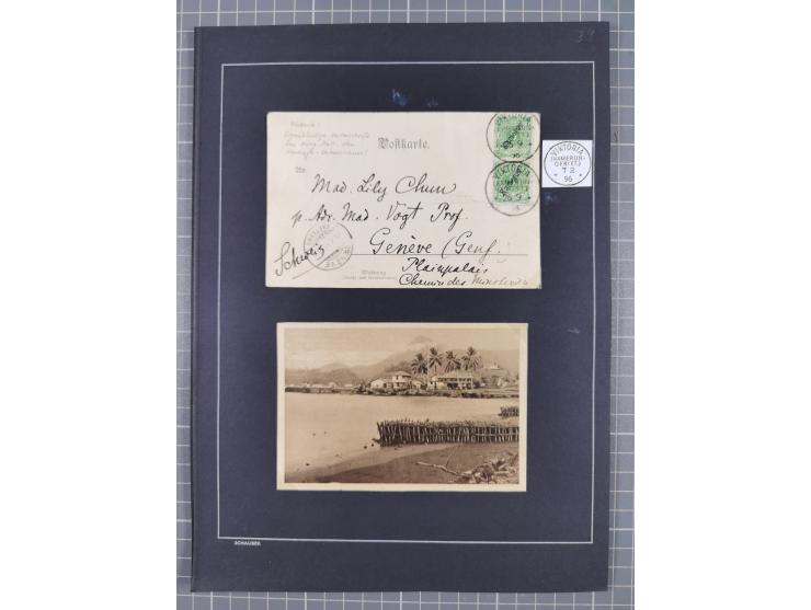 1898/1914 (ca.), Abong-Mbang bis Viktoria, interessante gestempelte Sammlung mit 31 Briefen und Karten mit besseren Stempeln 