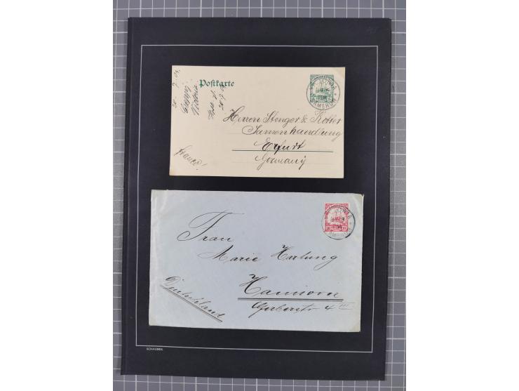 1898/1914 (ca.), Abong-Mbang bis Viktoria, interessante gestempelte Sammlung mit 31 Briefen und Karten mit besseren Stempeln 
