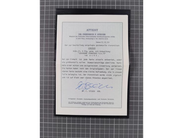 1898/1914 (ca.), Abong-Mbang bis Viktoria, interessante gestempelte Sammlung mit 31 Briefen und Karten mit besseren Stempeln 