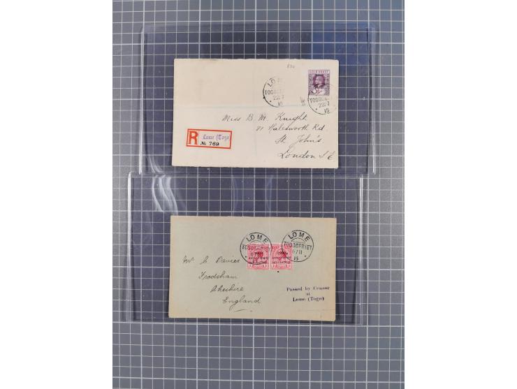 1915/19, 15 Briefen und Karten mit besseren, meist eingeschriebenen Frankaturen, teils Zensur, dabei 1916 R-Brief mit “STATIO