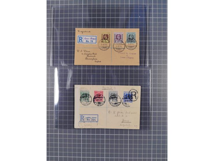 1915/19, 15 Briefen und Karten mit besseren, meist eingeschriebenen Frankaturen, teils Zensur, dabei 1916 R-Brief mit “STATIO