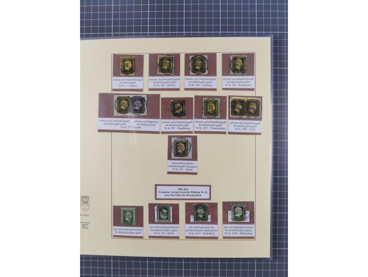 1850/67, gestempelte Sammlung inkl. 14 Briefen und Ganzsachen mit Farben, Paaren, schönen Briefstücken und weiteren Besonderh