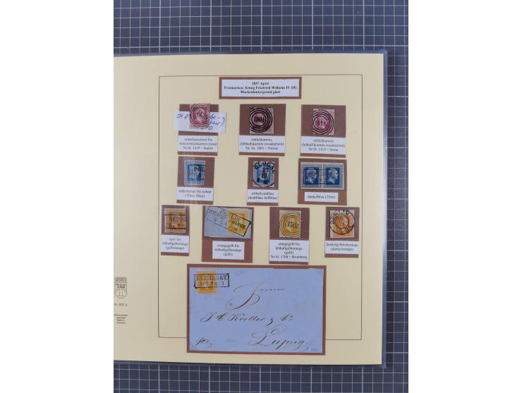 1850/67, gestempelte Sammlung inkl. 14 Briefen und Ganzsachen mit Farben, Paaren, schönen Briefstücken und weiteren Besonderh