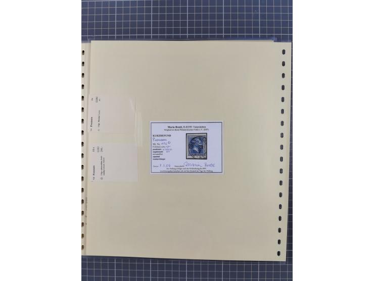 1850/67, gestempelte Sammlung inkl. 14 Briefen und Ganzsachen mit Farben, Paaren, schönen Briefstücken und weiteren Besonderh