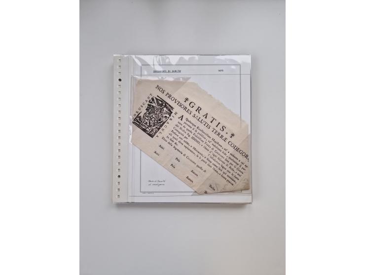 ITALIEN: 1631/1866, Sammlung mit 90 Briefen und Dokumenten mit Gesundheitsbescheinigungen und -ausweisen zu verschiedenen Epi