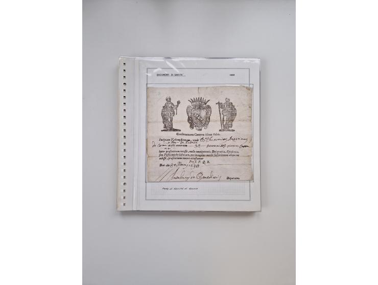 ITALIEN: 1631/1866, Sammlung mit 90 Briefen und Dokumenten mit Gesundheitsbescheinigungen und -ausweisen zu verschiedenen Epi