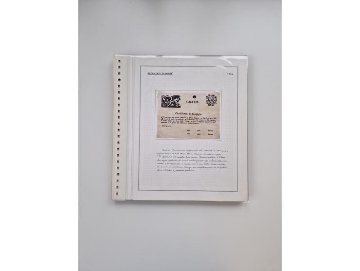 ITALIEN: 1631/1866, Sammlung mit 90 Briefen und Dokumenten mit Gesundheitsbescheinigungen und -ausweisen zu verschiedenen Epi