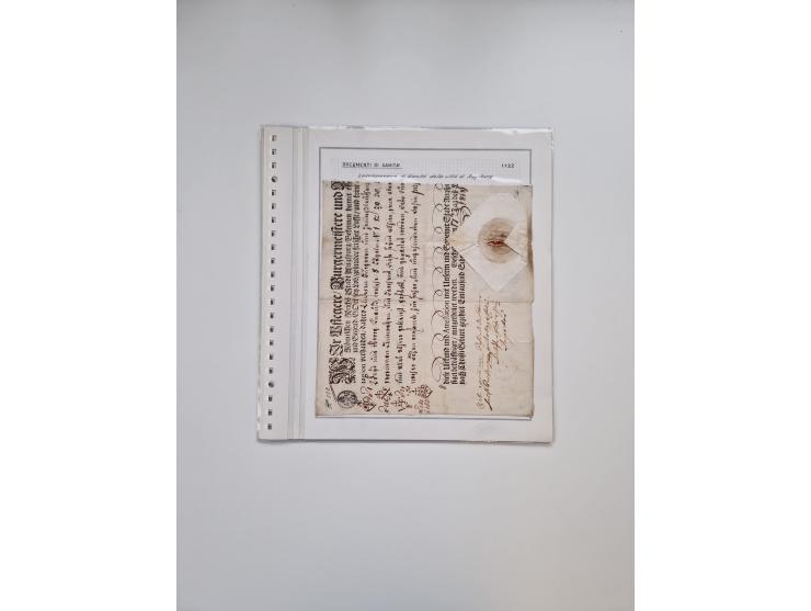 ITALIEN: 1631/1866, Sammlung mit 90 Briefen und Dokumenten mit Gesundheitsbescheinigungen und -ausweisen zu verschiedenen Epi