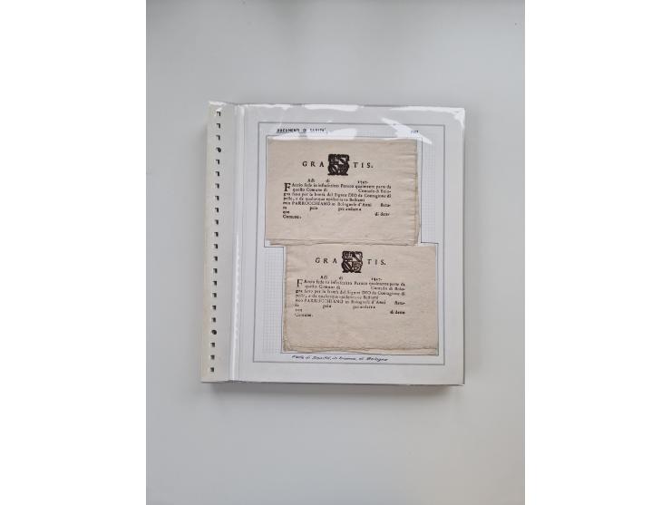 ITALIEN: 1631/1866, Sammlung mit 90 Briefen und Dokumenten mit Gesundheitsbescheinigungen und -ausweisen zu verschiedenen Epi