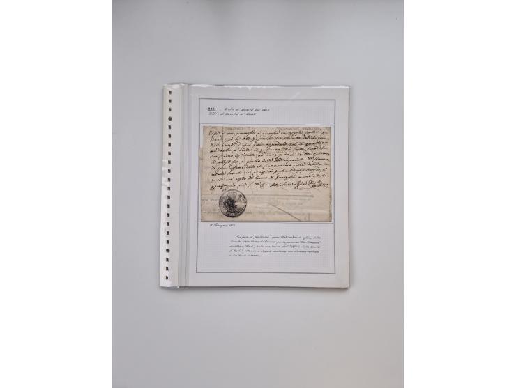 ITALIEN: 1631/1866, Sammlung mit 90 Briefen und Dokumenten mit Gesundheitsbescheinigungen und -ausweisen zu verschiedenen Epi