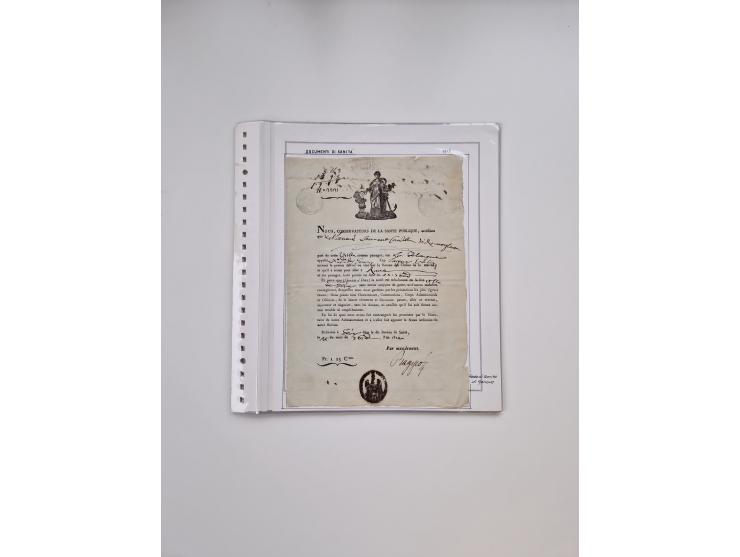 ITALIEN: 1631/1866, Sammlung mit 90 Briefen und Dokumenten mit Gesundheitsbescheinigungen und -ausweisen zu verschiedenen Epi