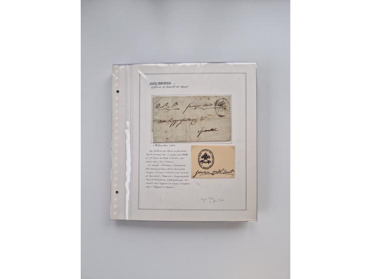 ITALIEN: 1631/1866, Sammlung mit 90 Briefen und Dokumenten mit Gesundheitsbescheinigungen und -ausweisen zu verschiedenen Epi