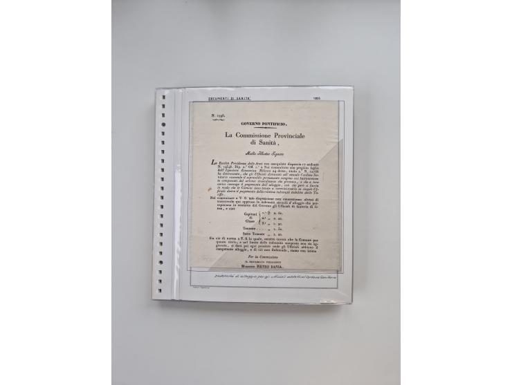 ITALIEN: 1631/1866, Sammlung mit 90 Briefen und Dokumenten mit Gesundheitsbescheinigungen und -ausweisen zu verschiedenen Epi