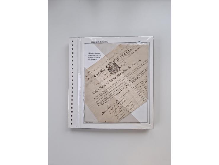 ITALIEN: 1631/1866, Sammlung mit 90 Briefen und Dokumenten mit Gesundheitsbescheinigungen und -ausweisen zu verschiedenen Epi