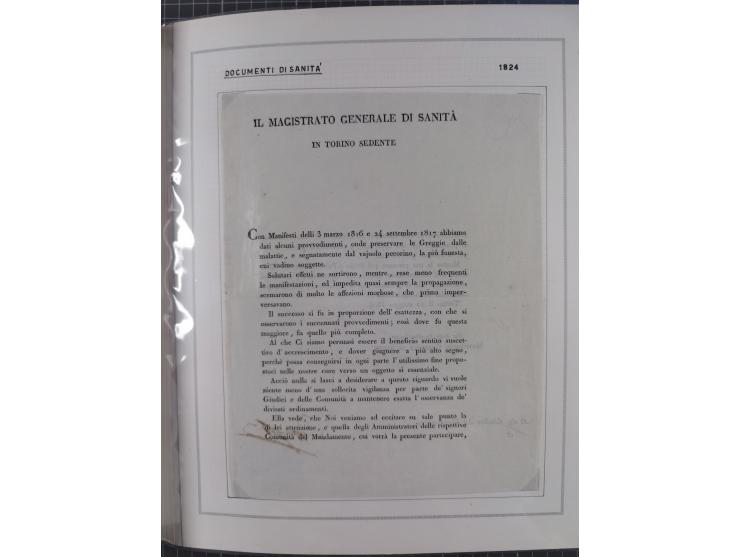 ITALIEN: 1807/1866, Sammlung mit 42 Briefen und Dokumenten, angefangen mit zwei Briefen aus 1807 mit “Il Delegato per la Vacc