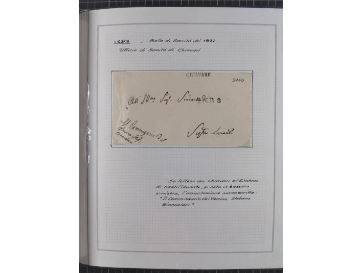 ITALIEN: 1807/1866, Sammlung mit 42 Briefen und Dokumenten, angefangen mit zwei Briefen aus 1807 mit “Il Delegato per la Vacc