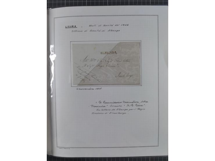 ITALIEN: 1807/1866, Sammlung mit 42 Briefen und Dokumenten, angefangen mit zwei Briefen aus 1807 mit “Il Delegato per la Vacc