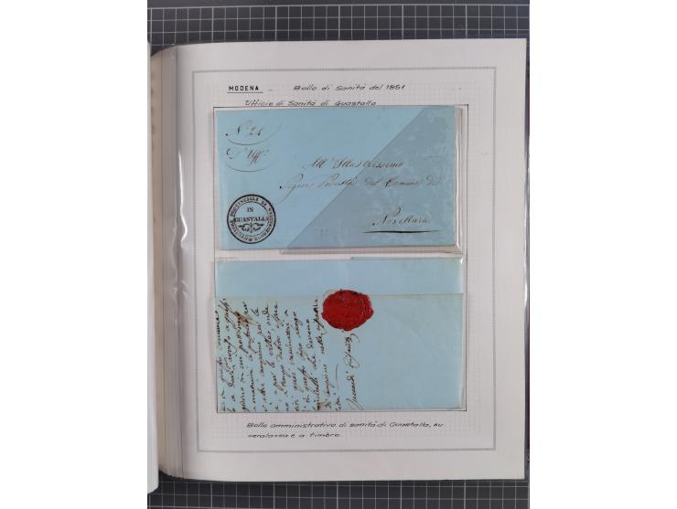 ITALIEN: 1807/1866, Sammlung mit 42 Briefen und Dokumenten, angefangen mit zwei Briefen aus 1807 mit “Il Delegato per la Vacc