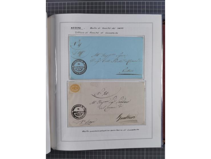 ITALIEN: 1807/1866, Sammlung mit 42 Briefen und Dokumenten, angefangen mit zwei Briefen aus 1807 mit “Il Delegato per la Vacc