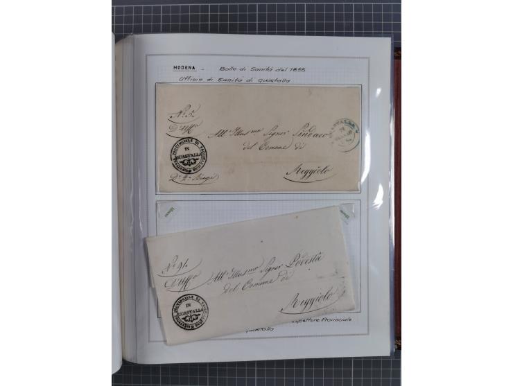 ITALIEN: 1807/1866, Sammlung mit 42 Briefen und Dokumenten, angefangen mit zwei Briefen aus 1807 mit “Il Delegato per la Vacc