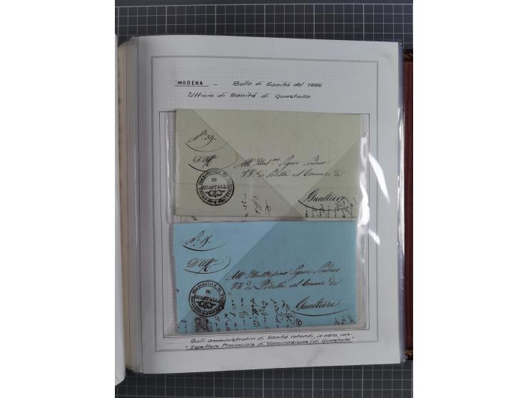 ITALIEN: 1807/1866, Sammlung mit 42 Briefen und Dokumenten, angefangen mit zwei Briefen aus 1807 mit “Il Delegato per la Vacc