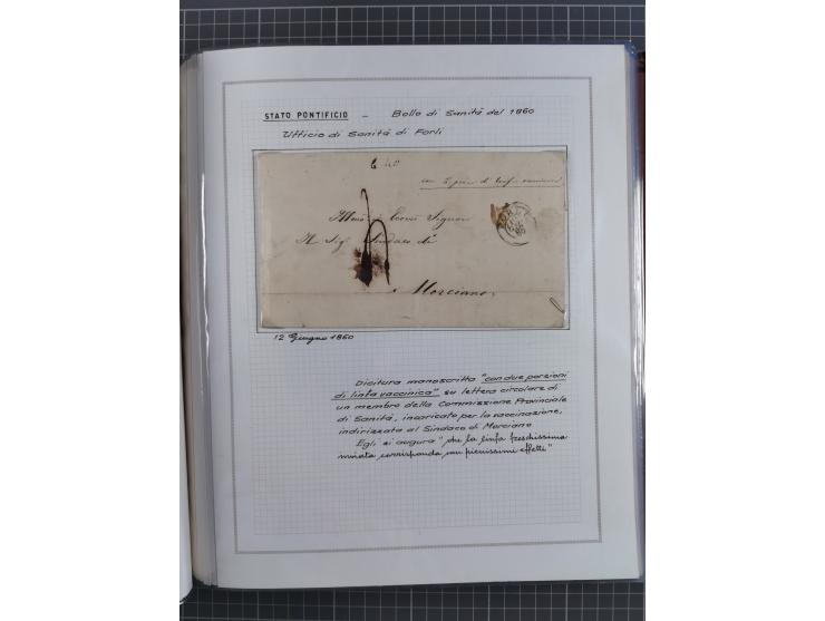 ITALIEN: 1807/1866, Sammlung mit 42 Briefen und Dokumenten, angefangen mit zwei Briefen aus 1807 mit “Il Delegato per la Vacc