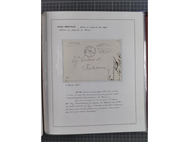 ITALIEN: 1807/1866, Sammlung mit 42 Briefen und Dokumenten, angefangen mit zwei Briefen aus 1807 mit “Il Delegato per la Vacc