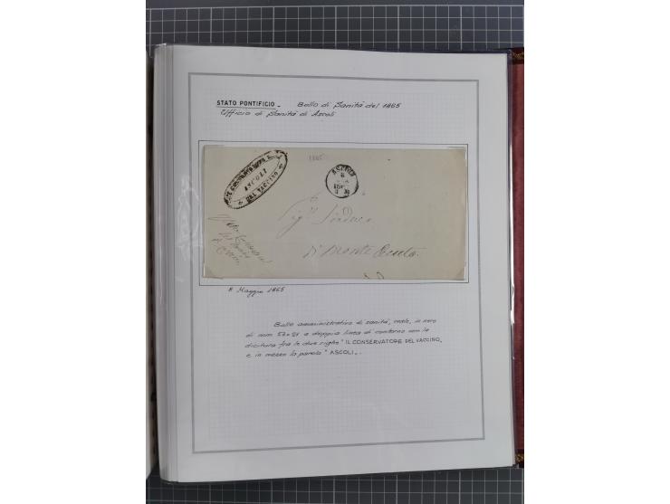 ITALIEN: 1807/1866, Sammlung mit 42 Briefen und Dokumenten, angefangen mit zwei Briefen aus 1807 mit “Il Delegato per la Vacc