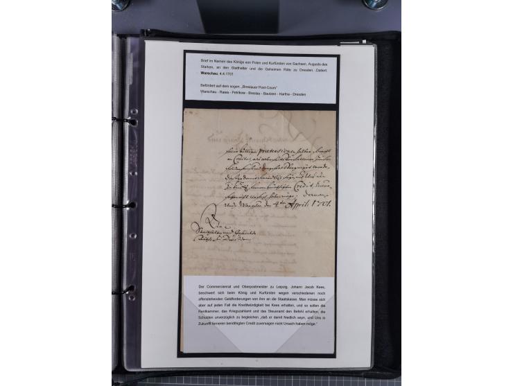 1691/1712, ‘Die Sächsischen Oberpostmeister Johann Jakob Käs der Ältere und der Jüngere’, einzigartige, mehrfach mit ‘Gold’ p