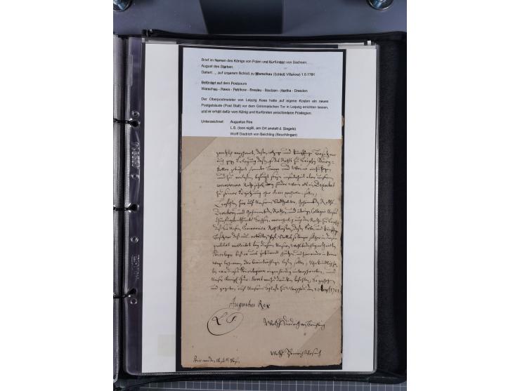 1691/1712, ‘Die Sächsischen Oberpostmeister Johann Jakob Käs der Ältere und der Jüngere’, einzigartige, mehrfach mit ‘Gold’ p