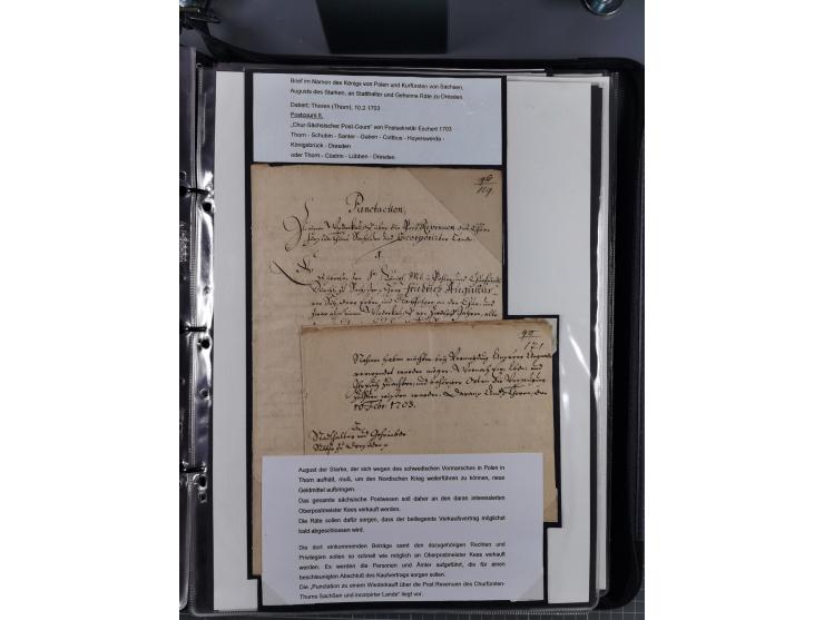 1691/1712, ‘Die Sächsischen Oberpostmeister Johann Jakob Käs der Ältere und der Jüngere’, einzigartige, mehrfach mit ‘Gold’ p