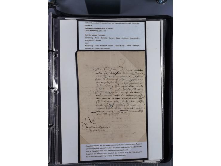 1691/1712, ‘Die Sächsischen Oberpostmeister Johann Jakob Käs der Ältere und der Jüngere’, einzigartige, mehrfach mit ‘Gold’ p