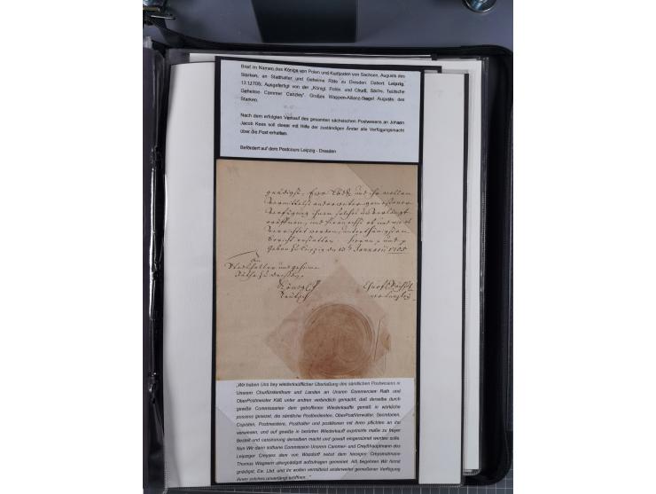 1691/1712, ‘Die Sächsischen Oberpostmeister Johann Jakob Käs der Ältere und der Jüngere’, einzigartige, mehrfach mit ‘Gold’ p