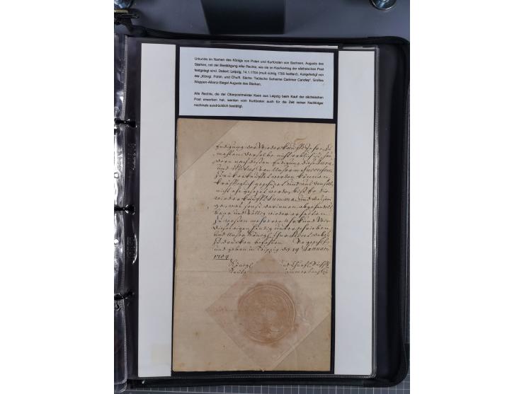 1691/1712, ‘Die Sächsischen Oberpostmeister Johann Jakob Käs der Ältere und der Jüngere’, einzigartige, mehrfach mit ‘Gold’ p