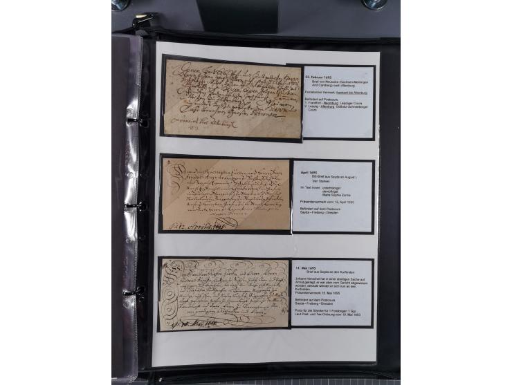 1691/1712, ‘Die Sächsischen Oberpostmeister Johann Jakob Käs der Ältere und der Jüngere’, einzigartige, mehrfach mit ‘Gold’ p