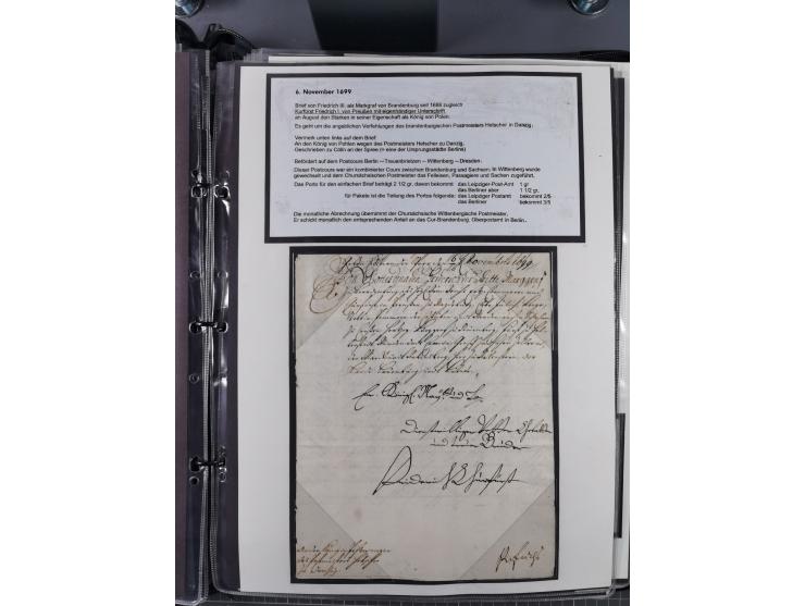 1691/1712, ‘Die Sächsischen Oberpostmeister Johann Jakob Käs der Ältere und der Jüngere’, einzigartige, mehrfach mit ‘Gold’ p