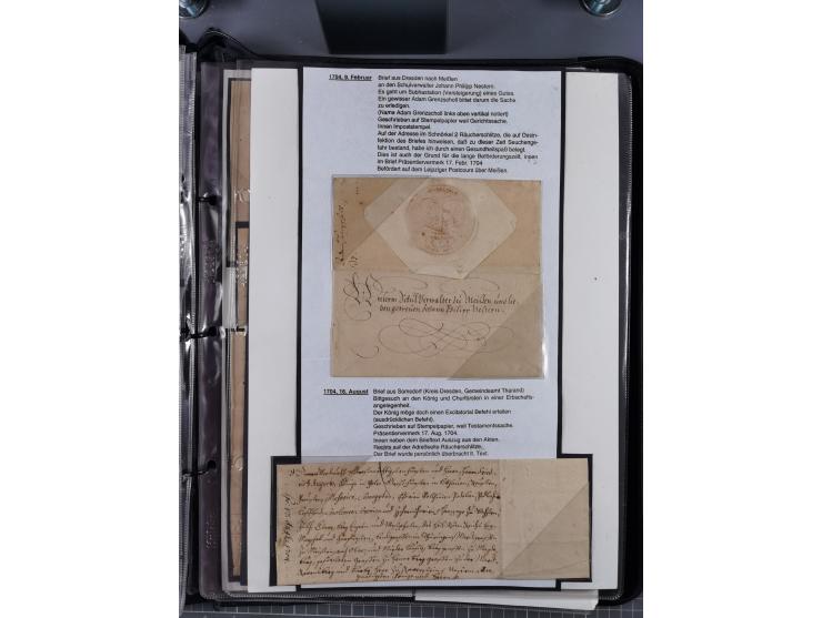 1691/1712, ‘Die Sächsischen Oberpostmeister Johann Jakob Käs der Ältere und der Jüngere’, einzigartige, mehrfach mit ‘Gold’ p